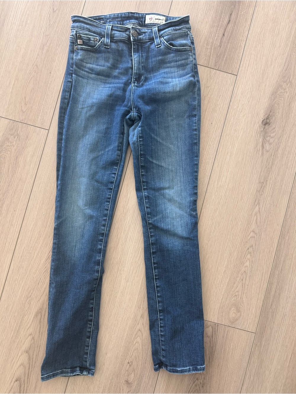 Good American Women's Mari High-Rise Slim Straight Blue Denim Jeans Size 25